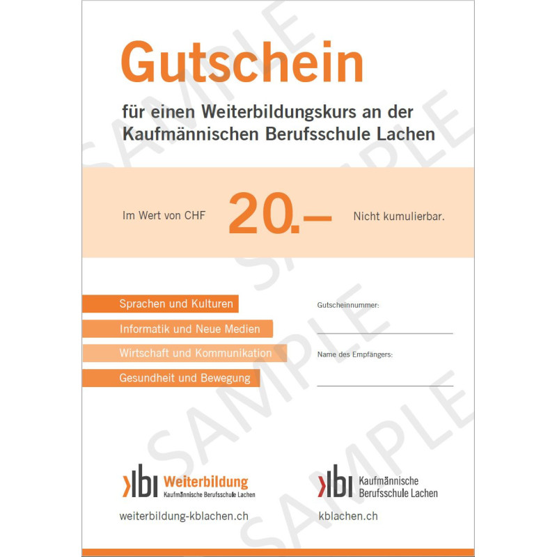 Gutschein CHF 20.-